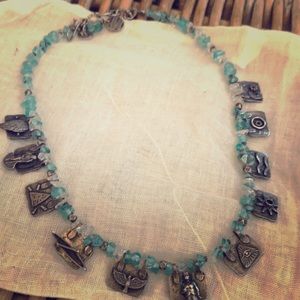 Sterling charm necklace